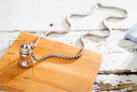 Mens Stainless Steel Open Bottle Necklace Male Creative Pendant Chain Jewelry