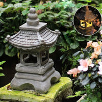 Outdoor Solar Zen Garden Lights Sculpture Lantern Pagoda Garden Light Solar Lamp Farmhouse Balcony Statue home gardening Decor