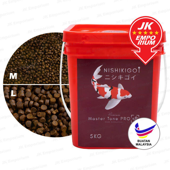5kg Nishikigoi Premium Sinking Koi Food Master Tone PRO +8 Feed Makanan