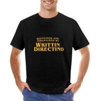 Quentined And Tarantined By Writtin Directino T-Shirt Kawaii Clothes Blondie T Shirt Mens Graphic T-Shirts Big And Tall