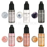 6Pcs/Set 15ml Metallic Alcohol Pigment Resin Dye Alcohol-Based Ink Concentrated Paint Epoxy Resin Colorant Resin Casting Crafts