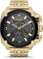 Diesel Mens Bamf Quartz Stainless Steel Watch, Color:Gold-Toned (Model: DZ7378)