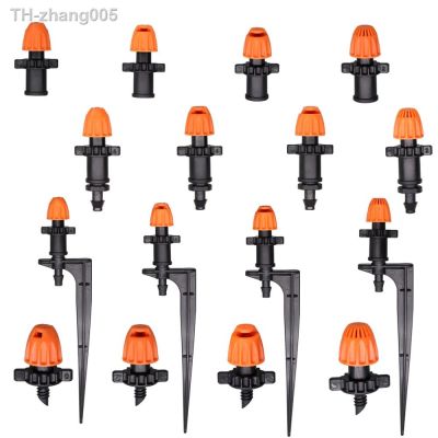 15PCS 90°/180°/360°/Strip Irrigation Water Sprinkler Wooden Pile Barb Screw Connector Suitable for Potted Plants And Landscaping