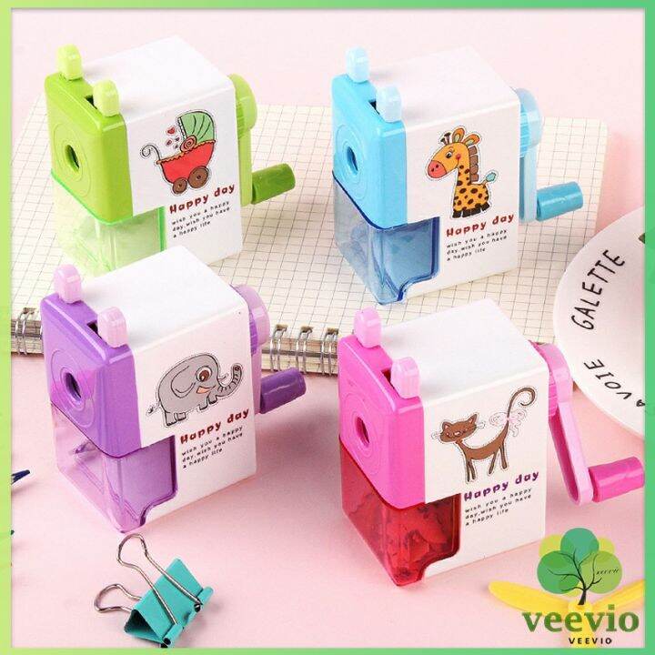 veevio-เครื่องเหลาดินสอ-สุดน่ารัก-กบเหลาดินสอ-pencil-sharpener-มีสินค้าพร้อมส่ง