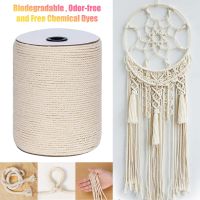 Natural Beige Soft Cotton Cord Rope Craft Macrame Artisan String For Handmade DIY Handmade Tying Thread Cord Rope 3mm*300m