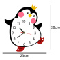 đồng hồ treo tường kim trôi trẻ em chú chim cánh cụt ngộ nghĩnh đáng yêu thumbnail