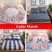 Bedsheet 3 In 1 QueenSingle Size Fitted Getah Keliling Cadar Fitted Bedsheet Cotton (Cadar Murah Hebat)