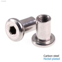 ✘♛✤ Plywood Nuts M4/M5/M6/M8/M10 Carbon Steel Nnickel Plated Butt Flat Head Inverted Hex Furniture Lock Nut