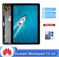 จอแอลซีดีสำหรับ Huawei MediaPad T3 10 AGS-L03 AGS-L09ชิ้นส่วนจอสัมผัสแอลซีดีของเครื่องแปลงดิจิทัล T3 AGS-W09 + กรอบสำหรับ Mediapad T3 10