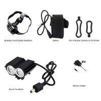 ไฟฉายติดจักรยาน ไฟหน้าจักรยาน  ไฟอเนกประสงค์ Bicycle Light and head light LED 2 หลอด