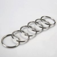 50pcs 12/15/20/25/28mm Stainless Steel Key Ring Chain Fobs Connectors for Keychain Keyring Jewelry Making Supplies Accessories Key Chains