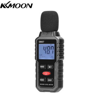 KKmoon เครื่องตรวจจับสัญญาณรบกวนถ่วงน้ำหนัก30-130dB เดซิเบลขนาดเล็กเครื่องตรวจสอบระดับเสียงที่มีความแม่นยำสูงหน้าจอมิเตอร์ดิจิทัลมีแสงไฟ