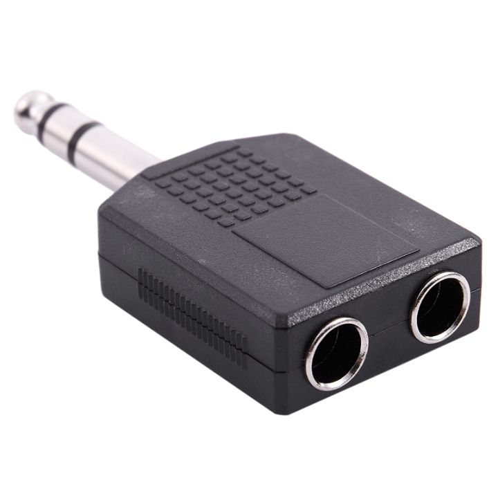 mono-6-35mm-male-plug-to-dual-6-35mm-female-socket-splitter-adapter-connector