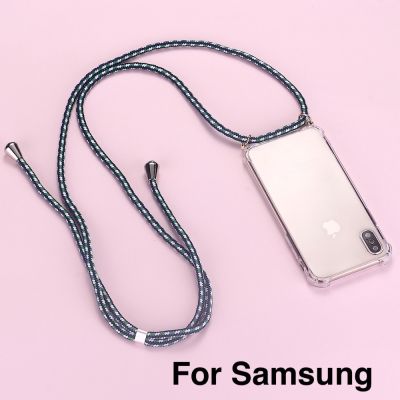 ☁﹉♨ Strap Cord Chain Phone Tape Necklace Lanyard Mobile Phone Case for Carry to Hang For SAMSUNG S8 S9 S10 Note9 A50 A70 A7 A8 A9