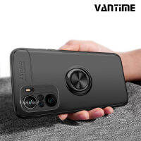 Vantime สำหรับ Xiaomi Poco F3 360 ° Rotation Metallic Ring Stand เคสซิลิโคนอ่อนนุ่มกันกระแทก Slim Matte Casing