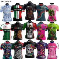 【hot】♗▦  2022 New Mexico Cycling Jersey Mountain Road MTB Top Female Shirt Short Sleeve Racing Riding Clothing