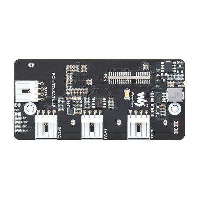 For Raspberry Pi CM4 Extension Board PCI-E to 4-Way SATA3.0 Extension Board 6Gbps High-Speed SATA Interface Supports CM4