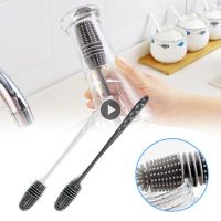 ☬ Long Handle Silicone Cup Brush Cup Scrubber Glass Cleaner Bottle Thermos Cleaning Brushes Kitchen Feeding Bottle Washing Tool