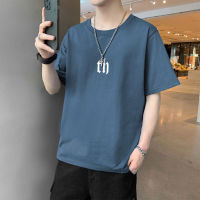 Loose T-shirt Short Sleeve Mens Summer Youth Half Sleeve Round Neck T-shirt Fashion Casual Top