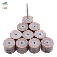 10PC Mini Abrasive Tools Flap Wheel Sanding Sandpaper Grinding for Dremel Rotary Paper Polishing for Woodworking 80-600 Grit Power Sanders