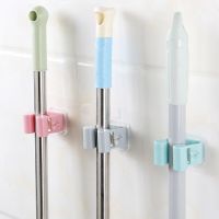 1Pcs Wall Mounted Mop Strong Home Bathroom Hooks Holder Brush Broom Hanger Storage Rack Bathroom Holder Shower Hooks 7 x 7 cm Picture Hangers Hooks