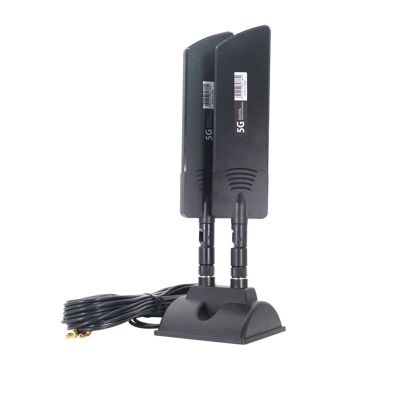 5G WiFi Dual Band Sucker Antenna 42Dbi Signal Booster Amplifier Antenna Length About 20cm Antenna for CPE MC801 Network Card Router Modem Black TS9