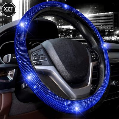 [HOT CPPPPZLQHEN 561] Universal Car Steering Wheel 14.5 15 Inch Protect Cover With Crystal Diamond Car Breathable Anti Slip Steering Wheel Protector