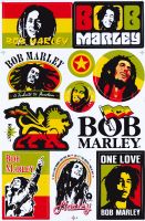 weatherproof sticker decal Bob Marley Music Racing Sponsor Reggae สติกเกอร์ เคลือบกันน้ำ UV ไดคัท ติดรถยนต์ มอเตอร์ไซด์ รถแข่ง บิ๊กไบค์ UV and Waterproof 27x18 cm