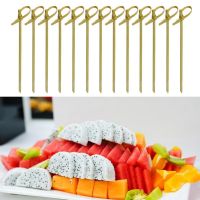 100Pcs Fruit Dessert Picks Eco-friendly Garnish Skewer Fruit Toothpicks Long Lasting Cocktail Party Food Toothpicks for Bar