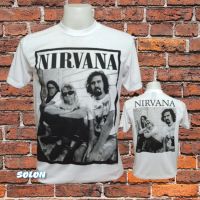 เสื้อวง NIRVANA ไม่มีตะเข็บข้าง คอฟิต ป้ายUS เสื้อวินเทจ เสื้อทัวร์ วงร็อคต่างประเทศ