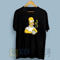 เสื้อผ้าผชเสื้อยืด พิมพ์ลายภาพยนตร์ The Simpsons Homer 7S-5XL  I2DQ