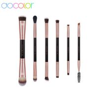 แปรงแต่งหน้า6ชิ้นแปรงแต่งหน้าสองด้าน Professional Foundation Eyeshadow Blending Eyebrow Make Up Brushes Set