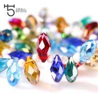 Austria Multicolor Glass Teardrop Beads For Jewelry Making Necklace Diy Accessories Faceted Crystal Briolette Beads Wholesale