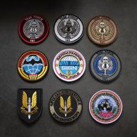 141 Task Force Call of Duty Round Embroidery Patches Who Dares Wins Tactical Military Armband Army Badge For Clothes Backpack