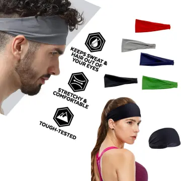 Unisex Sports Elastic Hair Band Headband Rubber Anti-Slip Hair Bands  Headwear 