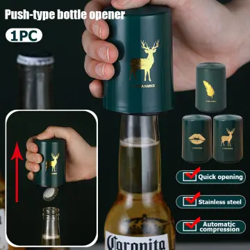 3 Pieces Magnetic Bottle Openers Can Opener Classic Beer Opener Stainless Steel Small Bottle Opener Can Tapper with Magnet for Camping and Traveling (