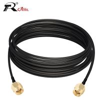 RPSMA SMA Connector Male to Female Extension Cable Copper Feeder Wire for RG174 Coaxial Cable WiFi Network Card Router Antenna