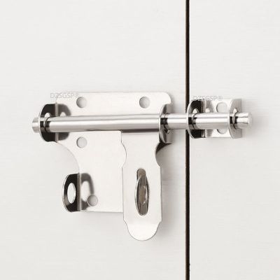 Thickened Wooden Cabinet Latch Bathroom  Stainless Steel Latch Security Door Bolts Mounted Locks Pin Door Left and Right Latch Door Hardware Locks Met