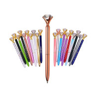 40 Pcs Metal Crystal Pen Diamond Wafer Ballpoint Pen 0.7mm Blue Writing Pen Student School Gift Ball Pen Like Beauty