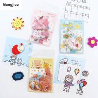 ไดอารี่ Mengjee ตกแต่งอัลบั้มสัตว์มีกาวในตัวตกแต่งสมุดบันทึกสติ๊กเกอร์ DIY สำหรับอัลบั้มรูปสติกเกอร์การ์ตูน