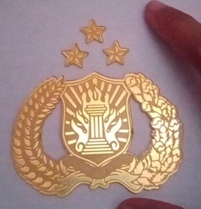 Logo Lambang Emblem Kepolisian Polri Mahar Laser Cutting Akrilik