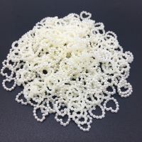 100pcs 10mm Flat Beads Heart Shape Beads Craft Imitation Pearls Flatback For Art Scrapbooking Decoration DIY Sticker