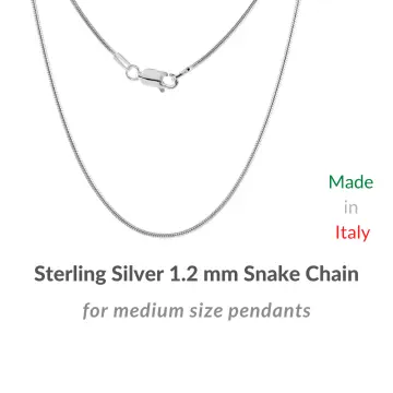 1.5mm Sterling Silver Snake Chain.necklace. 16,18,20,22,24,30