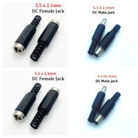 ✻™✑ 5Pcs/5Pair DC099 022 Power Socket Screw Nut Panel Connector 9mm/14mm Male DC Power Plug Terminals 5.5 mm x2.1 mm 5.5 mm x2.5 m