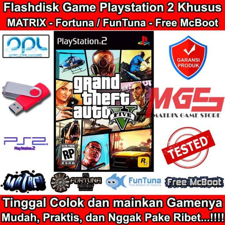 Flashdisk Game PS2 PS 2 Grand Theft Auto 5 - GTA 5 - GTA V.