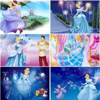 Disney Princess Cinderella Castle Ariel Snow White Photography Backdrops Girls Baby Shower Birthday Party Decor Backgrounds