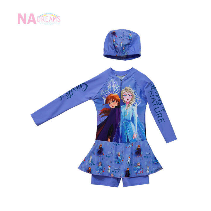 disney-ชุดว่ายน้ำเด็กหญิง-ลายการ์ตูนโฟรสเซ่น-frozen-เจ้าหญิงหิมะ-จาก-nadreams-girl-swimwear-ชุดว่ายน้ำ-ชุดว่ายน้ำเด็ก