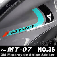 For YAMAHA MT-07 MT07 Mt 07 Motorcycle Fuel Tank Stripe Sticker 3M Logo Decal Accessories Waterproof 1 Pair