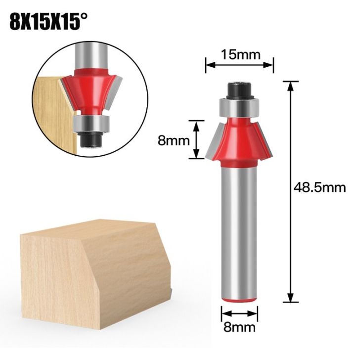 1pc-8mm-shank-45-องศาขอบลบมุมเราเตอร์บิตพร้อมแบริ่งตัดแต่งงานไม้กัดตัดไม้เครื่องมือตัดไม้