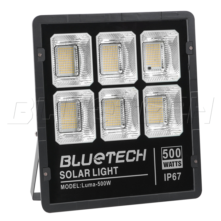 bluetech-usa-ไฟโซล่าเซลล์-ขนาด-500วัตต์-สี-ขาว-white-วอร์มไวท์-warm-white-ไฟสปอร์ตไลท์-solar-cell-led-floodlight-spotlight-รุ่นใหม่-กันน้ำ-ip67-วัตต์เต็ม-รับประกัน-1ปี